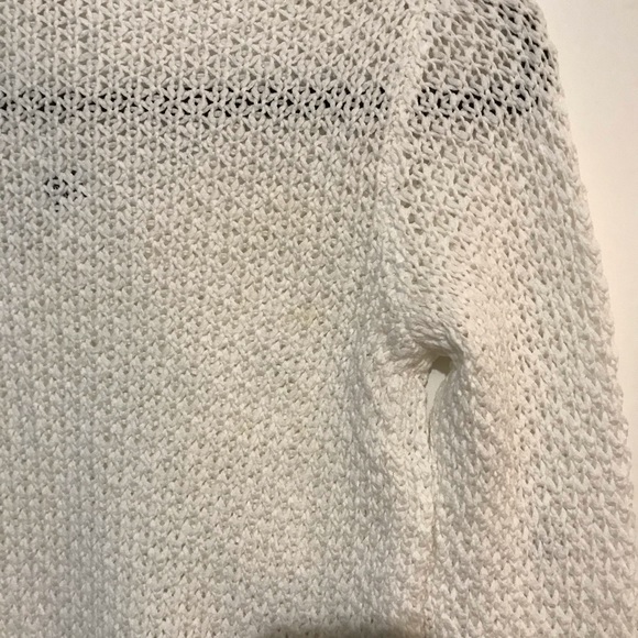 Gap Scoop Neck Cable Knit Sweater White Size XS - Picture 9 of 9